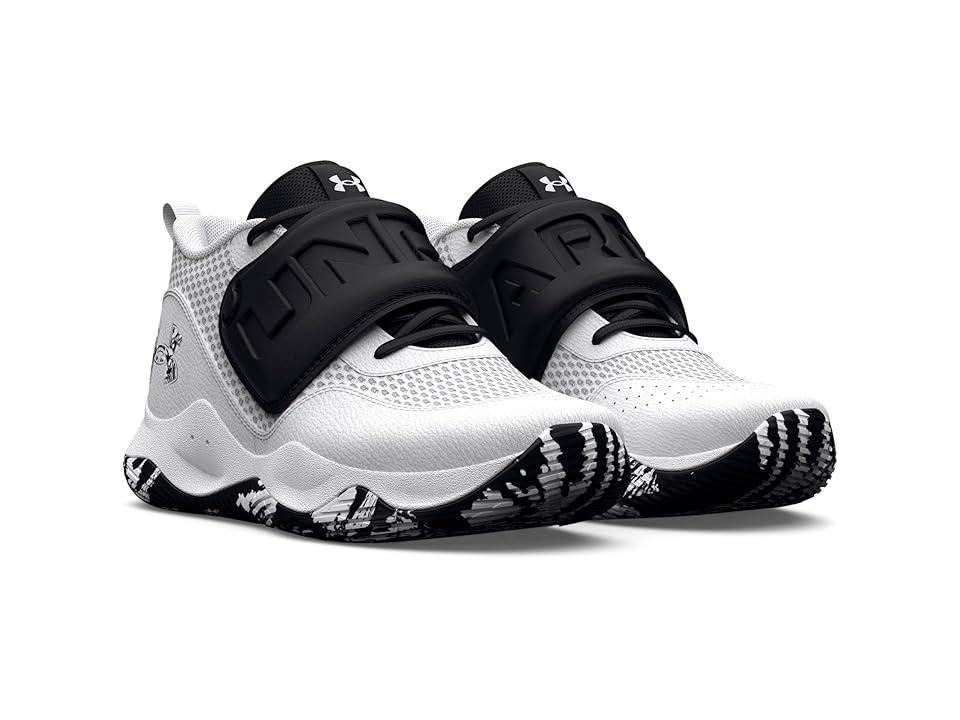 Under Armour Zone BB 2 Little Kids' Basketball Shoes, Boy's, Size: 12, White White Black - Bellso